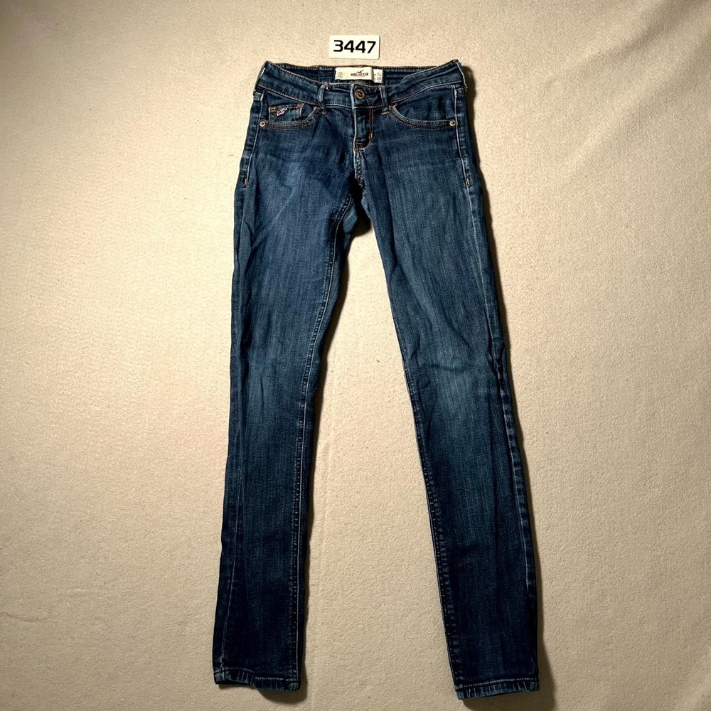 Hollister California Skinny Jeans Womens 0 Blue Denim Cotton Stretch Dark Wash